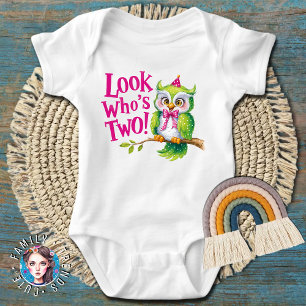2nd Birthday Look Whos Two Baby Bodysuit