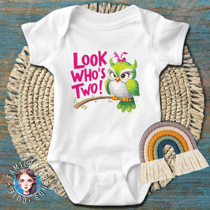 2nd Birthday Look Whos Two Baby Bodysuit