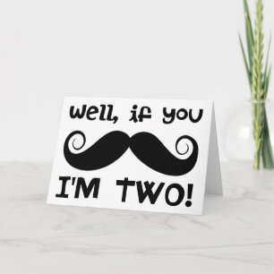 2nd Birthday Moustache Card