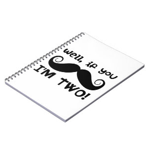 2nd Birthday Moustache Notebook