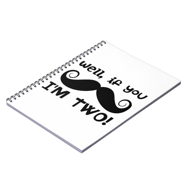 2nd Birthday Moustache Notebook (Left Side)