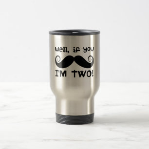 2nd Birthday Moustache Travel Mug