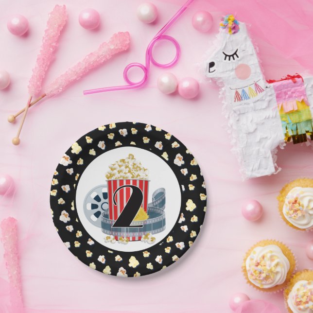 2ND Birthday movie theatre party Paper Plate (Party)
