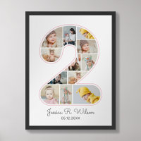 2nd Birthday Number 2 Photo Collage Baby Nursery
