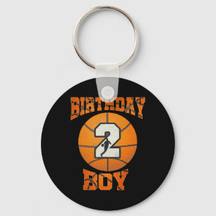2nd Birthday Outfit Boy Basketball Second 2 Year O Key Ring