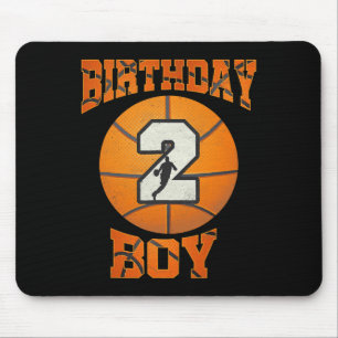 2nd Birthday Outfit Boy Basketball Second 2 Year O Mouse Mat