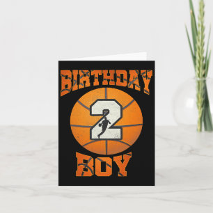 2nd Birthday Outfit Boy Bysketbyll Second 2 Year O Card