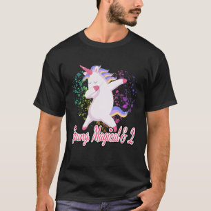 2Nd Birthday Outfit, Dabbing Unicorn Young Magical T-Shirt