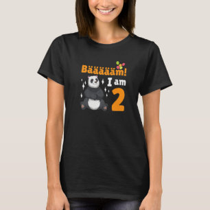 2nd Birthday Panda Themed Birthday Party 2 Years O T-Shirt