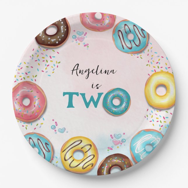 2nd birthday paper plates. plate (Front)