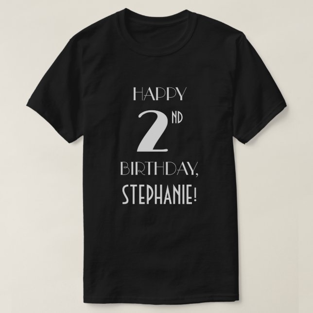 2nd Birthday Party - Art Deco Inspired Look Shirt (Design Front)