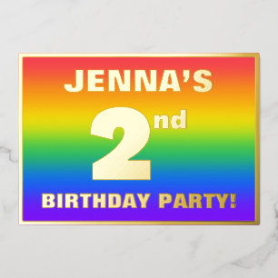 2nd Birthday Party: Fun, Colourful Rainbow Pattern