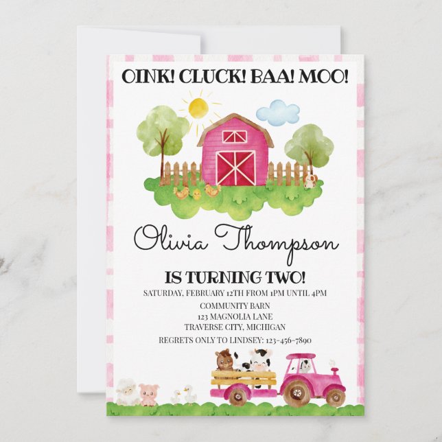 2nd Birthday Party Invitation (Front)