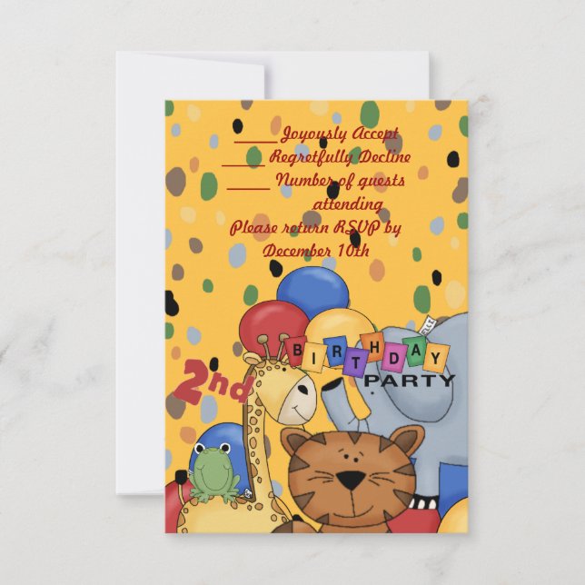 2nd Birthday Party Invitation (Front)