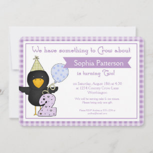 2nd Birthday Party Invitations Birthday Crow