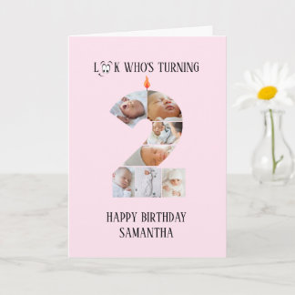 2nd Birthday Photo Card