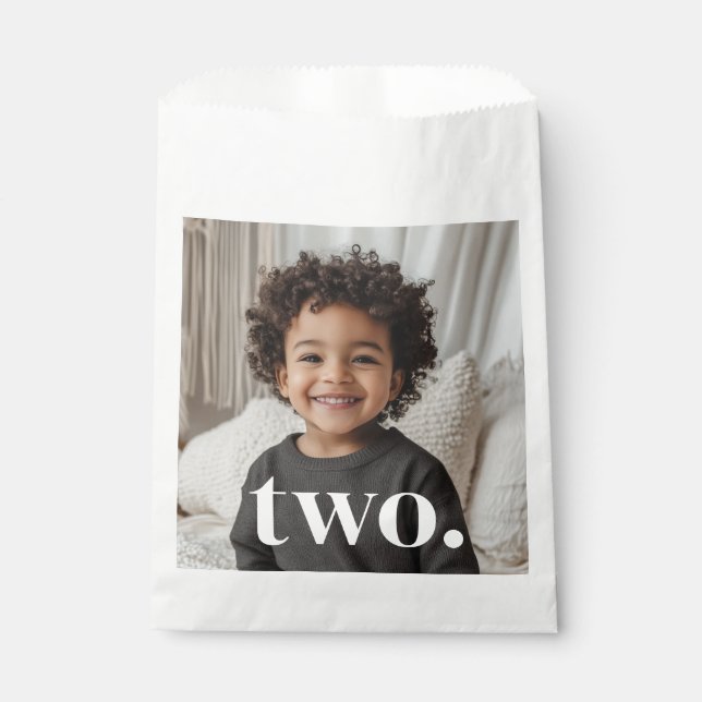 2nd Birthday Photo - two Favour Bags (Front)