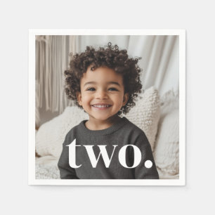 2nd Birthday Photo - two Napkin