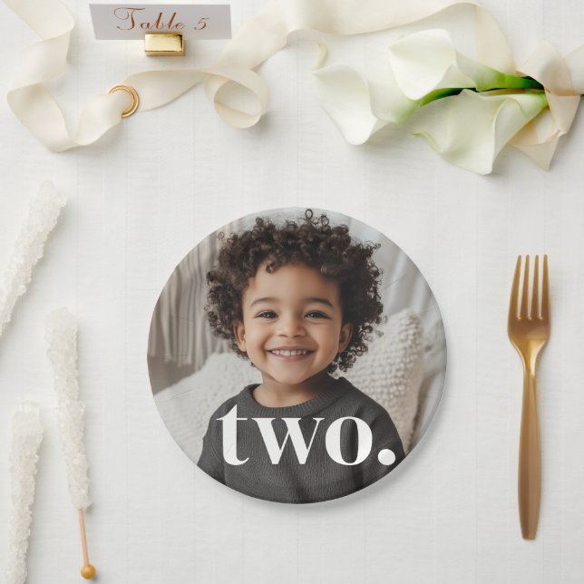 2nd Birthday Photo - two Paper Plate (Wedding)