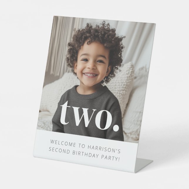 2nd Birthday Photo Welcome Sign (Front)
