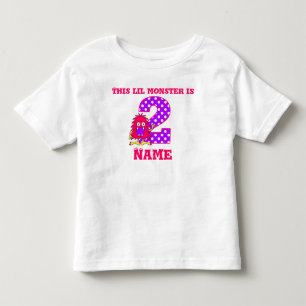 2nd Birthday Pink Monster Personalised T-shirt