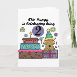 2nd Birthday Puppy Tshirts and Gifts Card