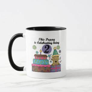 2nd Birthday Puppy Tshirts and Gifts Mug
