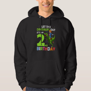 2nd Birthday Rex Clown Circus Let The Dinosaurs Ou Hoodie