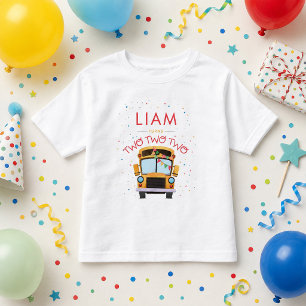 2nd Birthday School Bus Party  Toddler T-Shirt