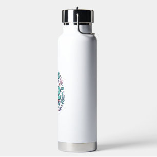 2nd Birthday Sea Turtle Vintage Engraving Design_1 Water Bottle