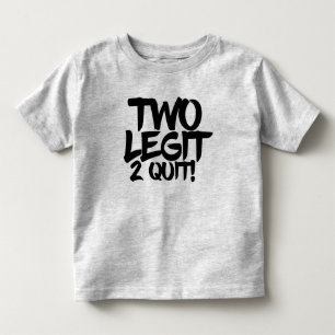 2nd Birthday Shirt Two Legit 2 Quit Boys or Girls