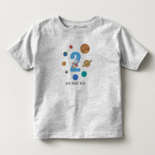 2nd Birthday Solar System Planet Toddler T-Shirt