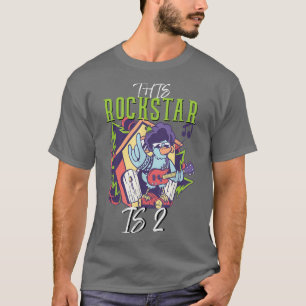 2nd Birthday The Birthday Boys Rockstar Guitar T-Shirt