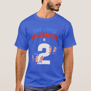 2Nd Birthday This Little FIRECRACKER Is 2 Firework T-Shirt