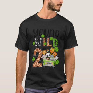 2nd Birthday Toddler Young Wild Two 2 Year Old Saf T-Shirt