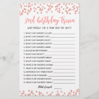 2nd Birthday Trivia editable game