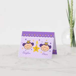 2nd Birthday Twincess Card