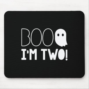 2nd Birthday Two Year Old Boo I'm Two! Halloween G Mouse Mat