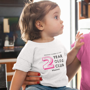 2nd Birthday   Two Year Old Personalized Toddler T-Shirt