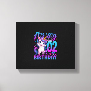 2nd birthday unicorn It's my 2nd birthday Tank Top Canvas Print