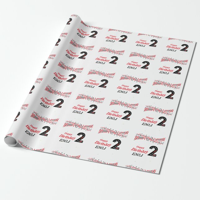 2nd birthday  wrapping paper (Unrolled)
