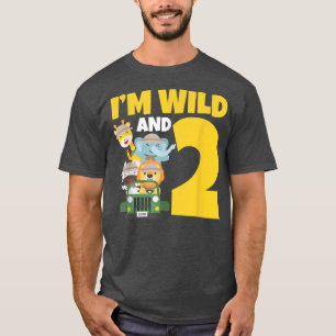 2nd Birthday Zoo Safari Jungle AnimalI'm Wild and T-Shirt