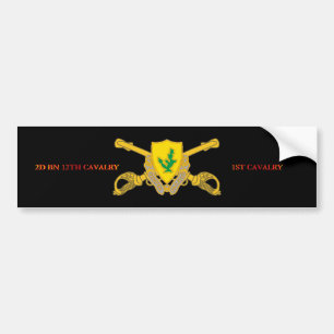 2ND BN 12TH CAVALRY 1ST CAVALRY BUMPER STICKER