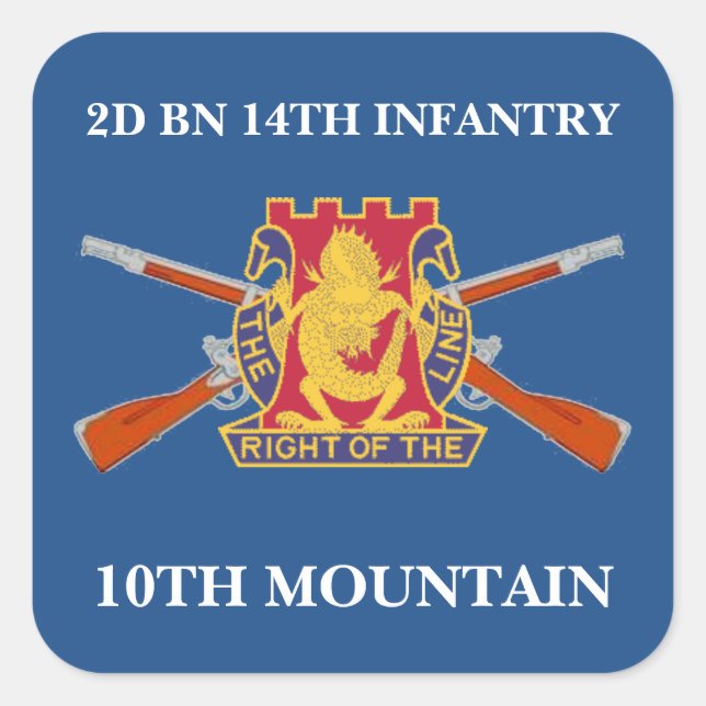 2ND BN 14TH INFANTRY 10TH MOUNTAIN STICKERS (Front)