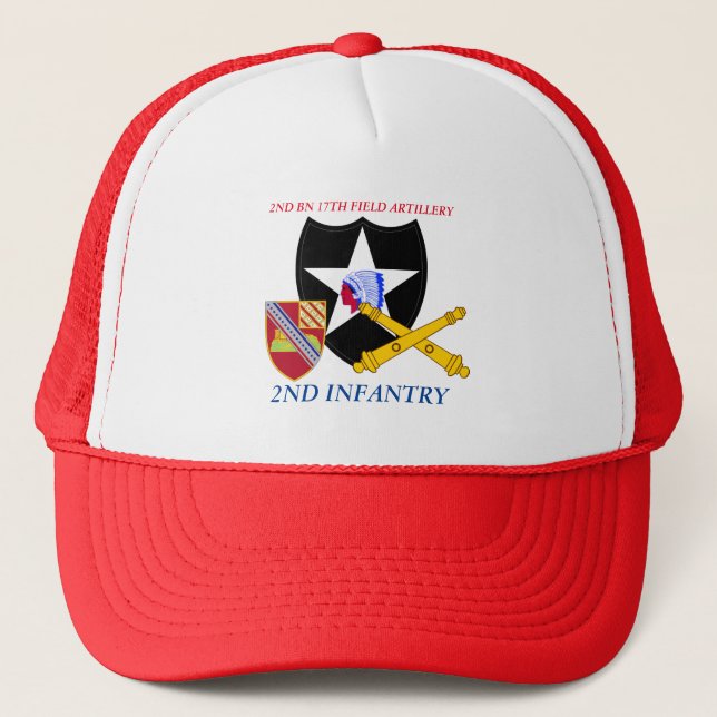 2ND BN 17TH FIELD ARTILLERY 2ND INFANTRY DIVISION TRUCKER HAT (Front)