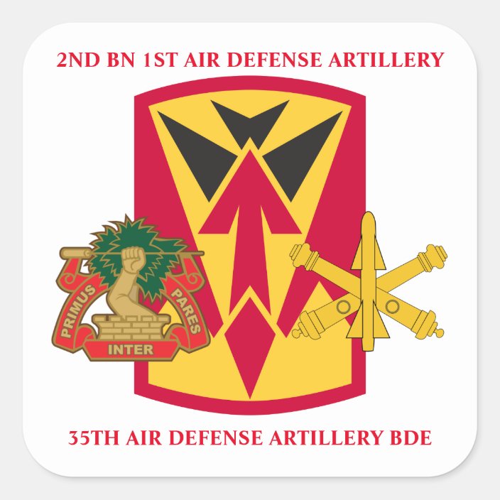 2ND BN 1ST AIR DEFENSE ARTILLERY 35TH AIR DEFENSE SQUARE STICKER ...