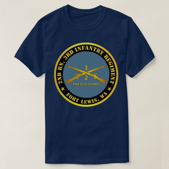 2nd Bn 3rd Infantry Regiment Ft Lewis WA The Old G T-Shirt (Design Front)