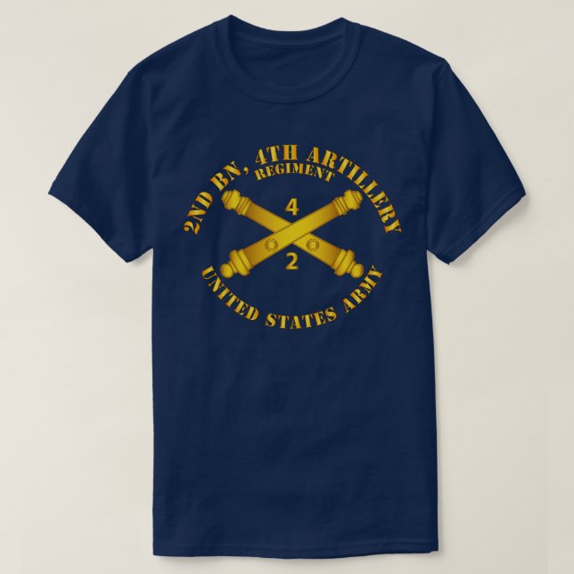2nd Bn 4th Field Artillery Regt w Arty Branch T-Shirt (Design Front)