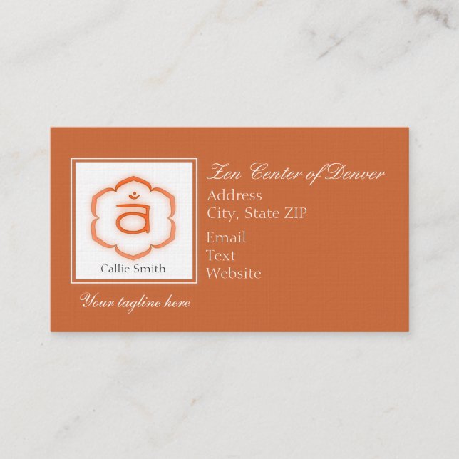 2nd Chakra - Svadhisthana Appointment Card (Front)