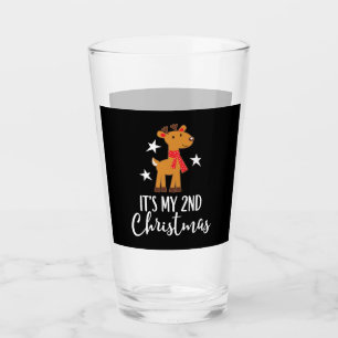 2nd Christmas Reindeer Glass